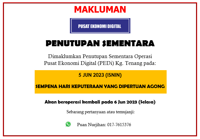 050623 CUTI YDP AGONG